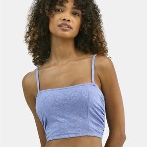 Jessica Simpson woman’s paisley print swimsuit top corset size L